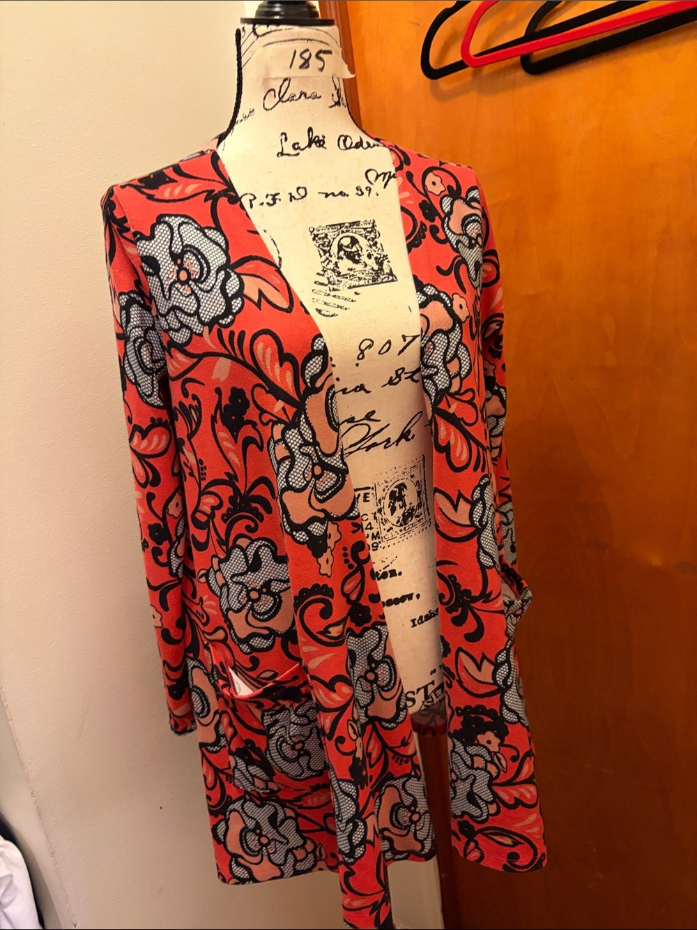 LuLaRoe Coral Floral Open-Front Blazer